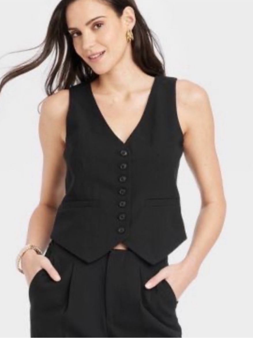 A New Day Black Vest Top